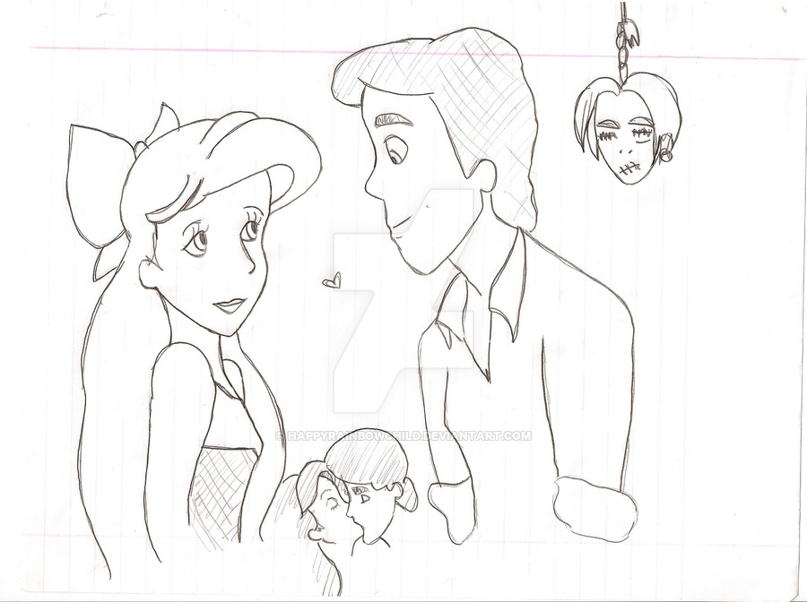 900x672 Eric And Ariel Sketch By Happyrainbowchild
