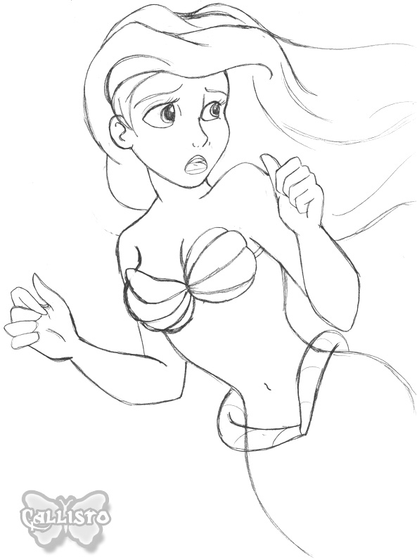 593x796 Ariel Sketch 2 By Callistohime