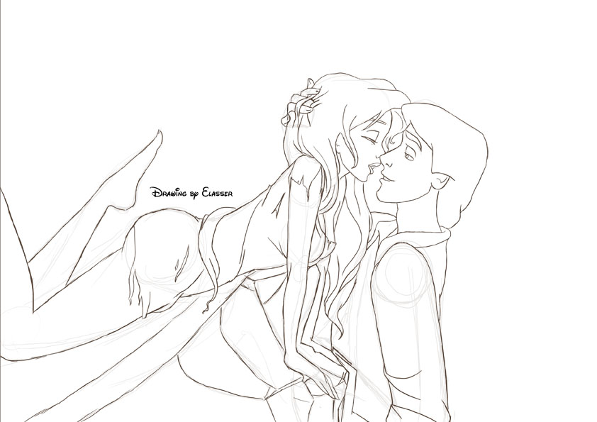 842x595 Ariel And Eric Sketch By Elasserprincess