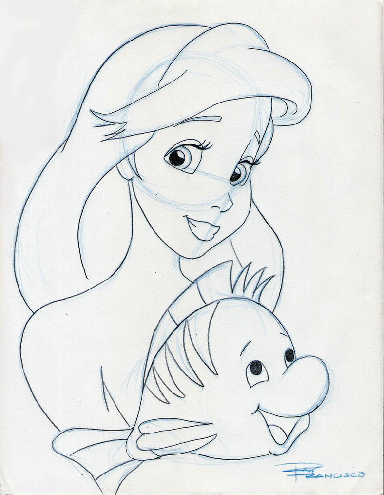 788x1014 Ariel And Flounder By Anime Ray