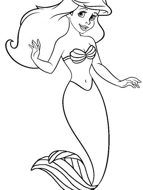 480x640 Ariel Little Mermaid Coloring Pages Timykids