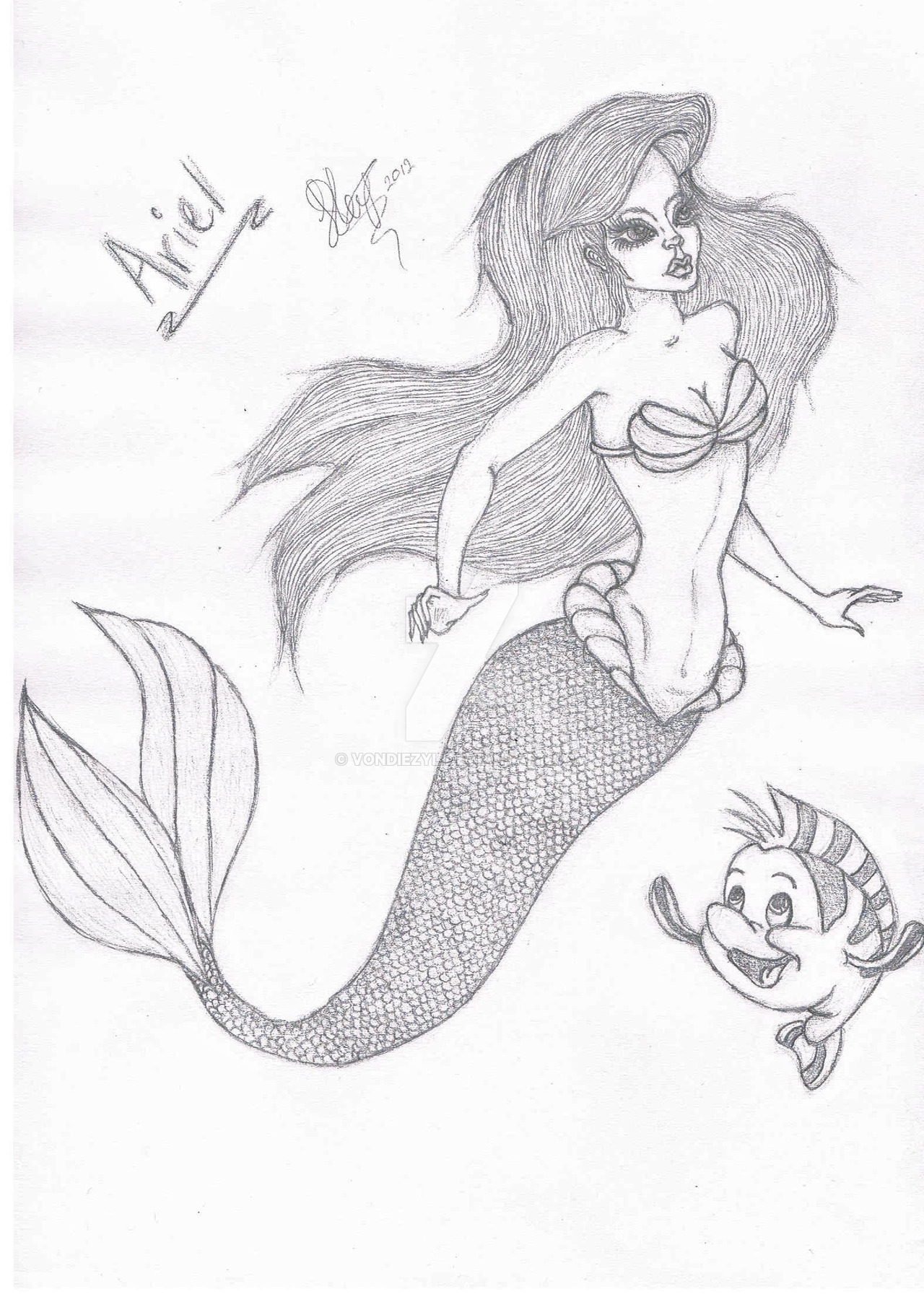 1280x1804 Ariel The Little Mermaid By Vondiezyl
