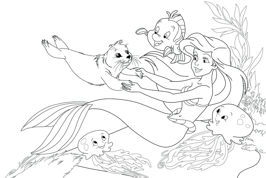 888x594 Disney Coloring Pages Ariel Best Free Coloring Pages For Picture