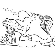 230x230 Top 25 Free Printable Little Mermaid Coloring Pages Online