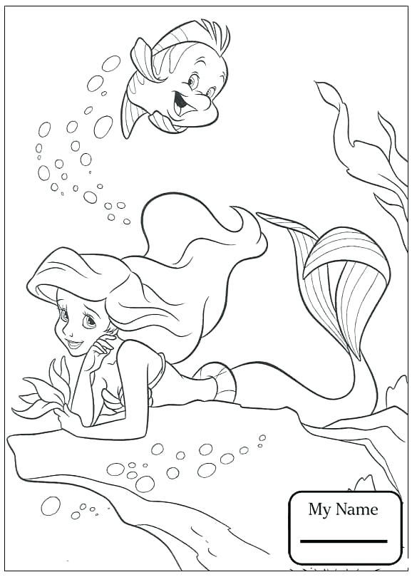578x810 Ariel Coloring Page Mermaid Coloring Pages Cartoons And Flounder