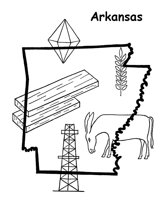 670x820 Usa Printables State Of Arkansas Coloring Pages