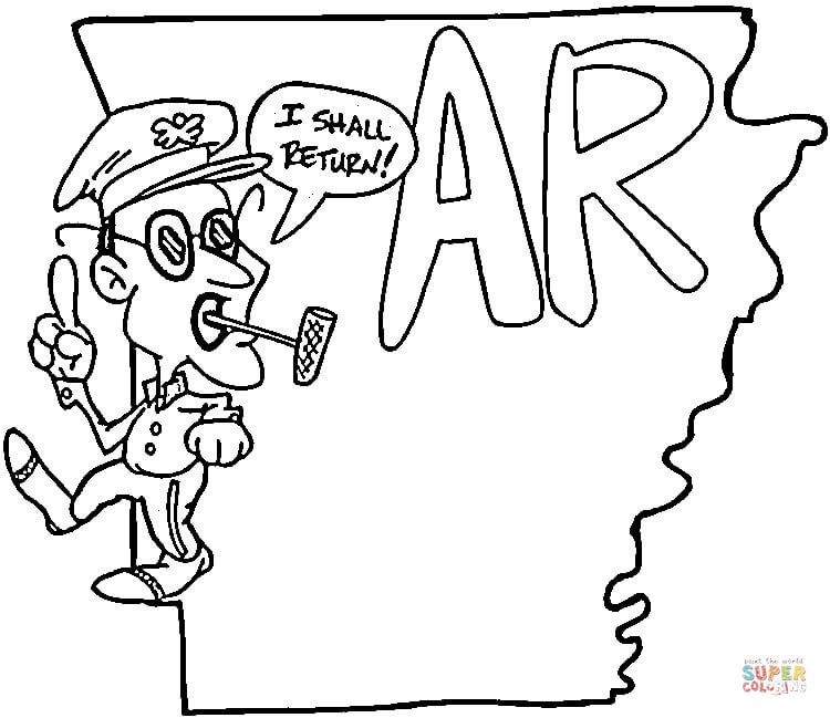 750x649 Arkansas Map Coloring Page Free Printable Coloring Pages