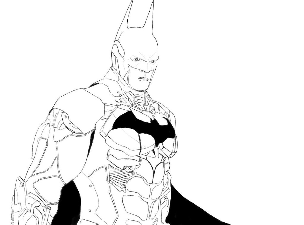 1024x759 Batman Arkham Knight Batman Sketch By Popcultureart