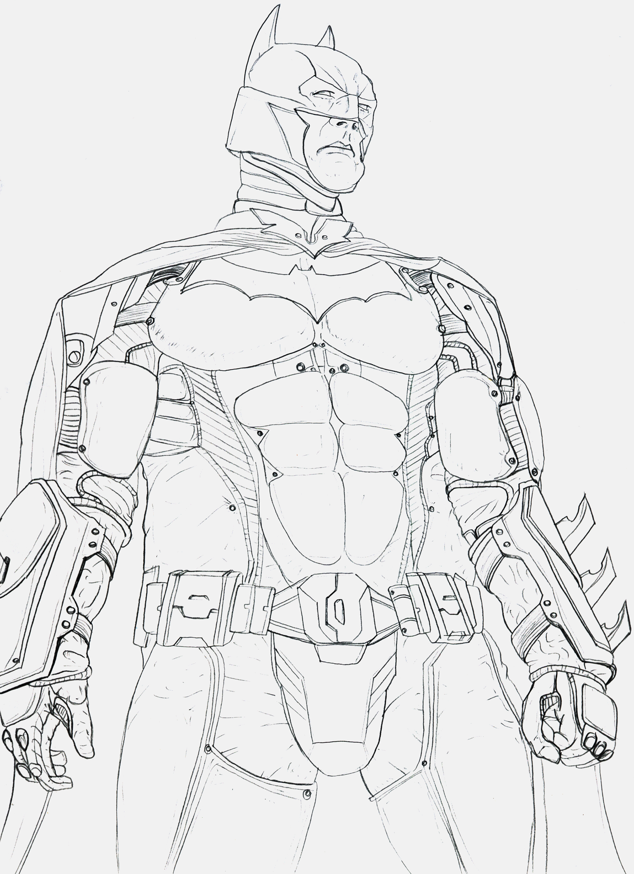 2159x2975 Batman Arkham Knight Sketches Drawings Batman Coloring Pages