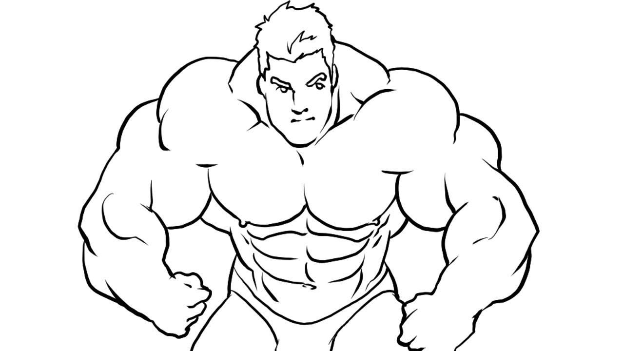 1280x720 How I Draw A Bodybuilder Manga Style Part 2 (Ink)