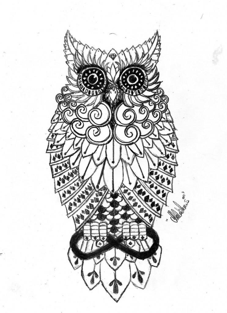 743x1024 Designs Picture Of Owl Tattoos Designs By Diane Mills For Men Arms
