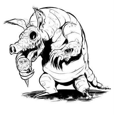 394x400 Armadillo Coloring Page