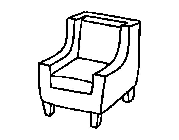 600x470 Comfortable Armchair Coloring Page