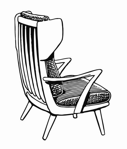 525x617 Wooden Armchair Printable Image Illustration Sketch For Wooden