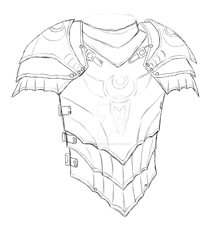 869x920 Elf Armor Sketch By Shanemisfit