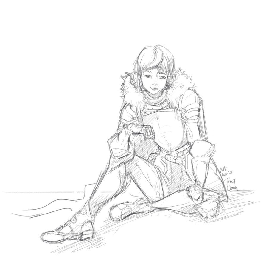 903x884 Quick Sketch Woman In Leather Armor Jelliefishie