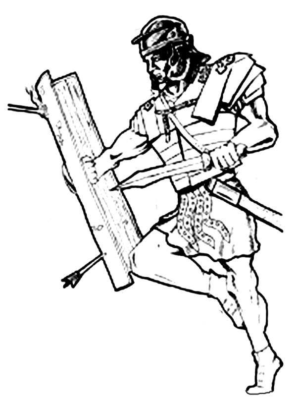 600x819 Brave Warrior Fighting Using Armor Of God Coloring Page Coloring Sun