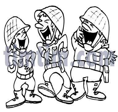 383x363 Free Drawing Of Army Soldiers Bw From The Category Politics Amp Gov