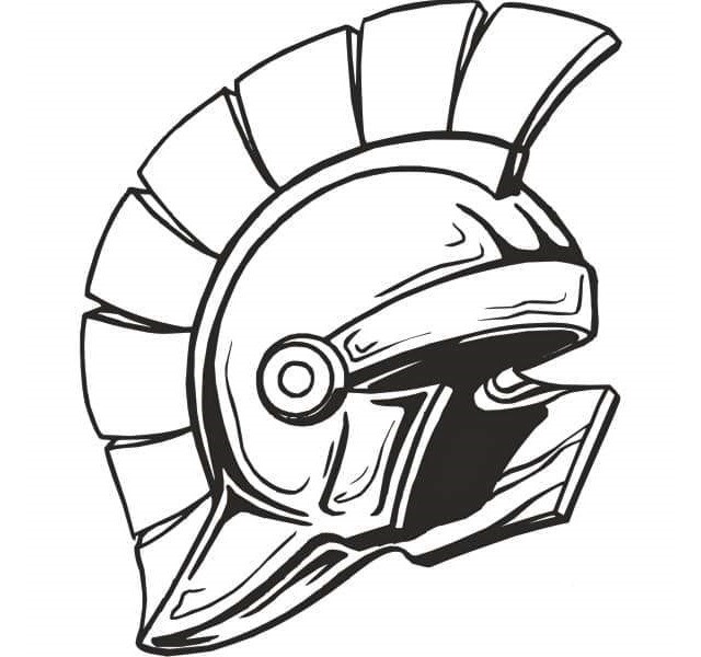 640x600 Helmet Spartan Coloring Page Army Coloring And Activity Page