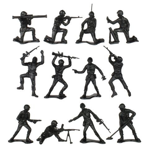 500x500 Timmee Plastic Army Men Black Vs Blue 96pc Soldier