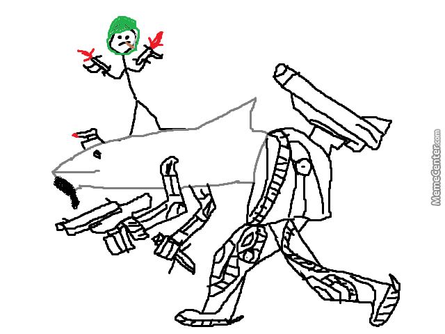 640x480 This Isrmy Man Named Steve On His Half Shark Half Robot