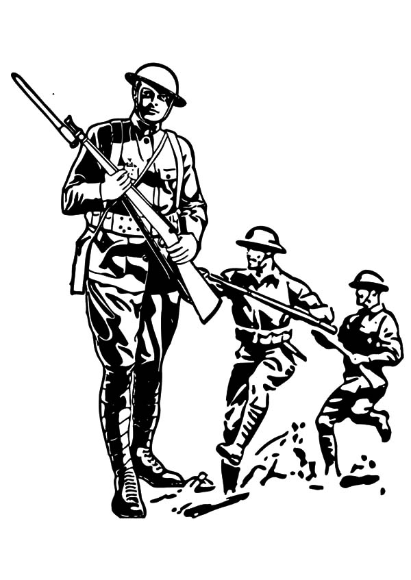 600x847 Military Soldier Guerilla In The Jungle Coloring Pages Color Luna