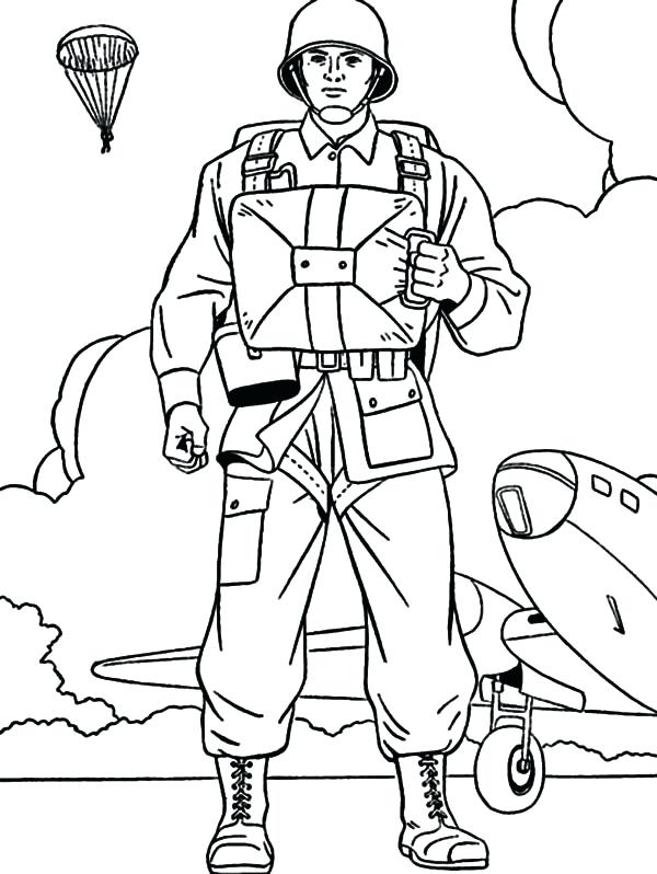 600x798 Soldier Pictures To Color View Larger Army Soldier Coloring