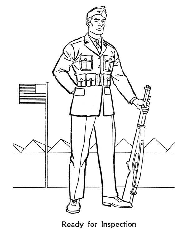 600x734 Army Soldier Coloring Page Free Download