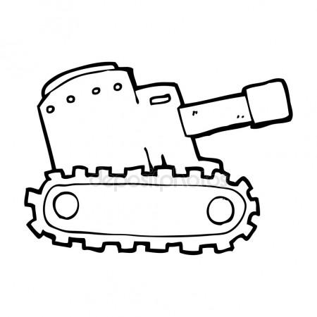 450x450 Cartoon Army Tank Stock Vector Lineartestpilot