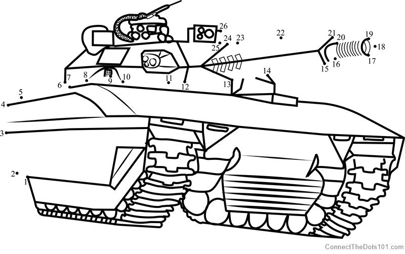 800x502 Army Tank Dot To Dot Printable Worksheet