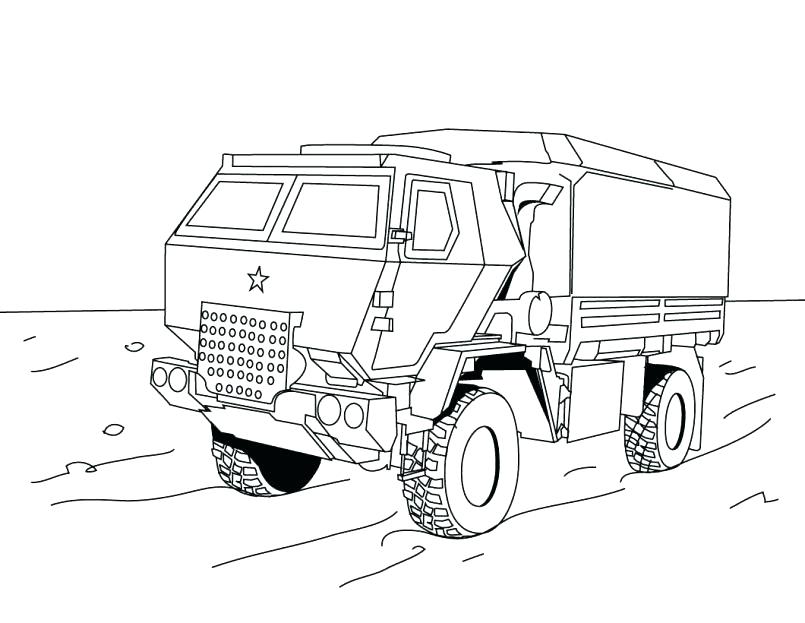 805x623 Army Truck Coloring Pages Vehicle Coloring Pages Truck Coloring