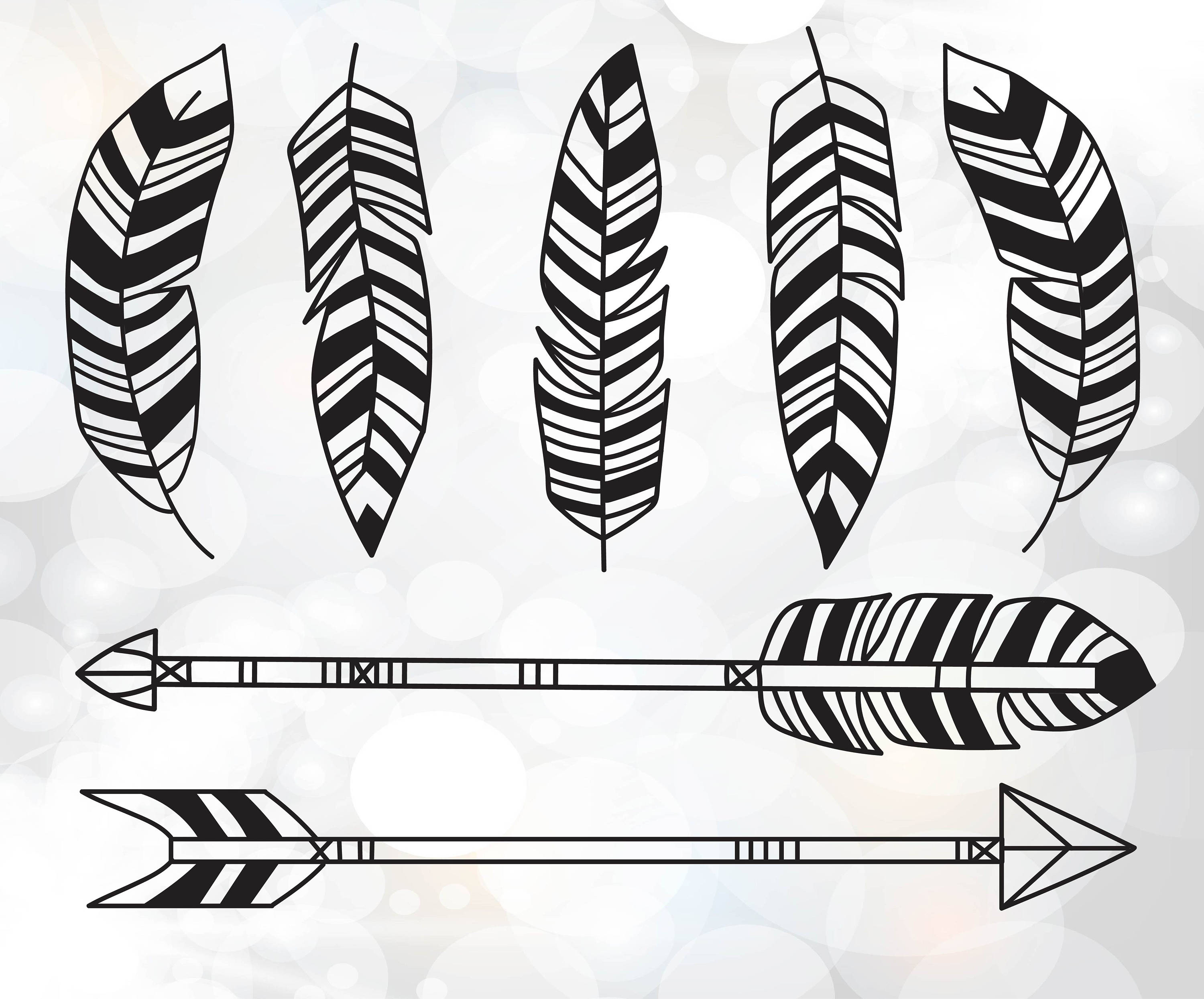 3000x2490 Boho Feathers Svg