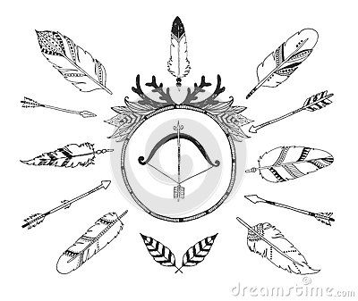 400x337 Hand Drawn Tribal Collection With Arrows And Designs