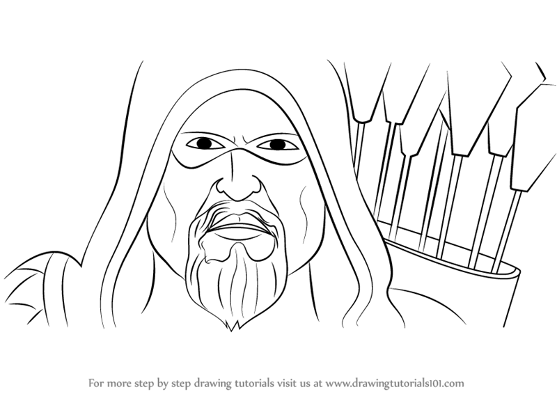 800x566 Learn How To Draw Green Arrow Face (Green Arrow) Step By Step