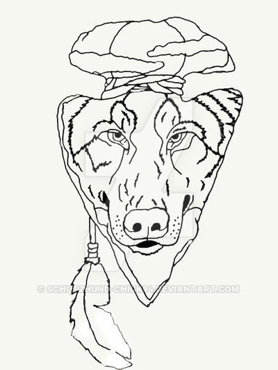 400x533 Wolf In Arrowhead Tattoo By Schutzhund Chick94