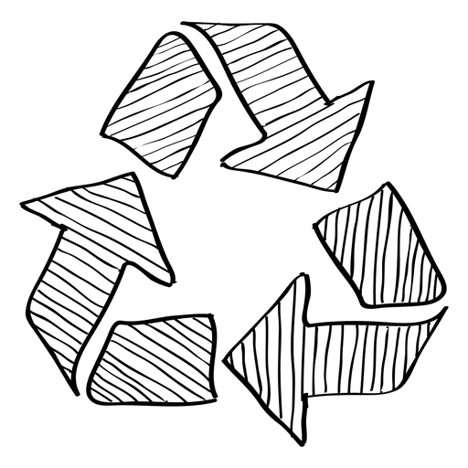 512x512 Hand Drawn Recycling Arrow