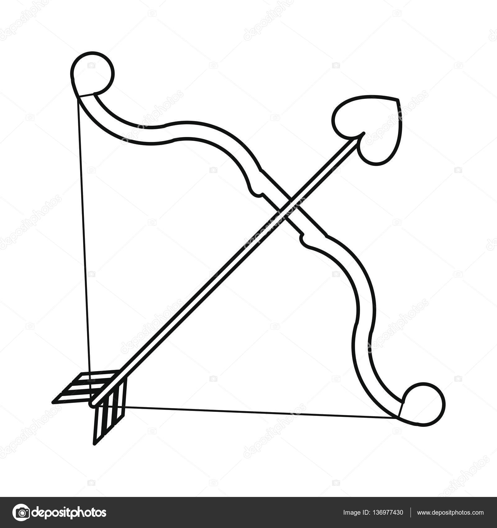 1600x1700 Bow And Arrow Heart Love Line Stock Vector Jemastock