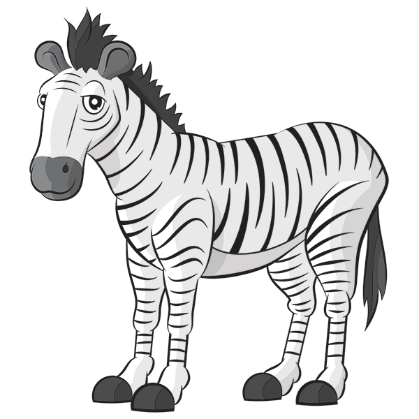600x600 Cartoon Zebra Step By Step Drawing Lesson