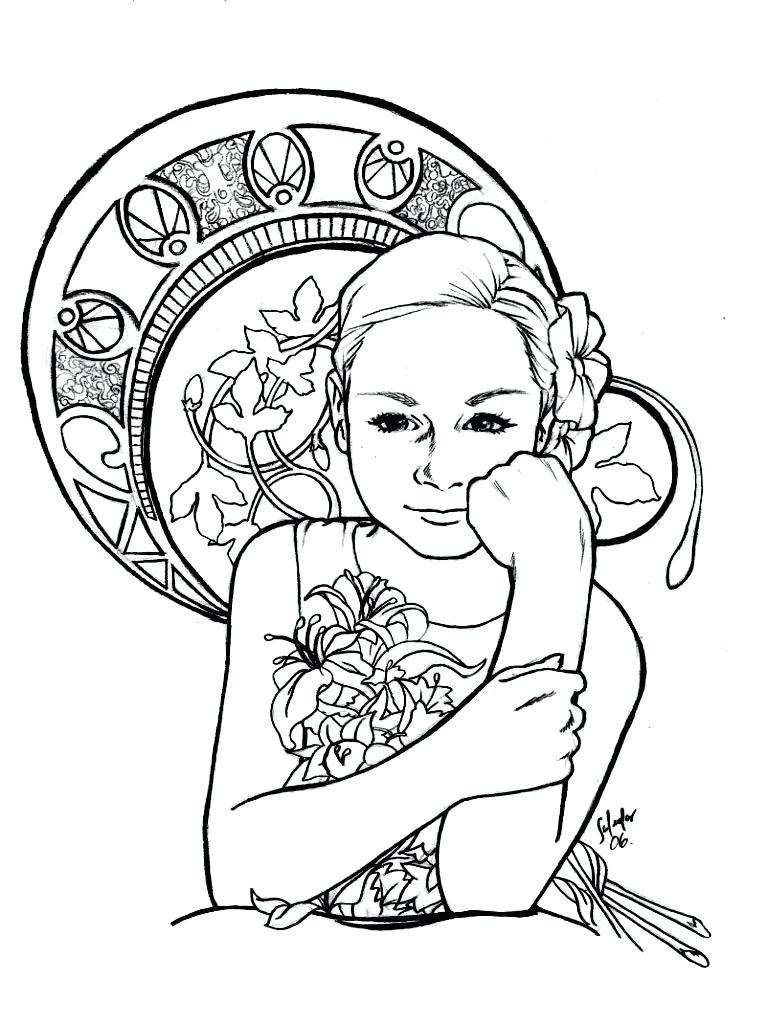 767x1024 Art Deco Coloring Pages A Drawing Of A Children To Color