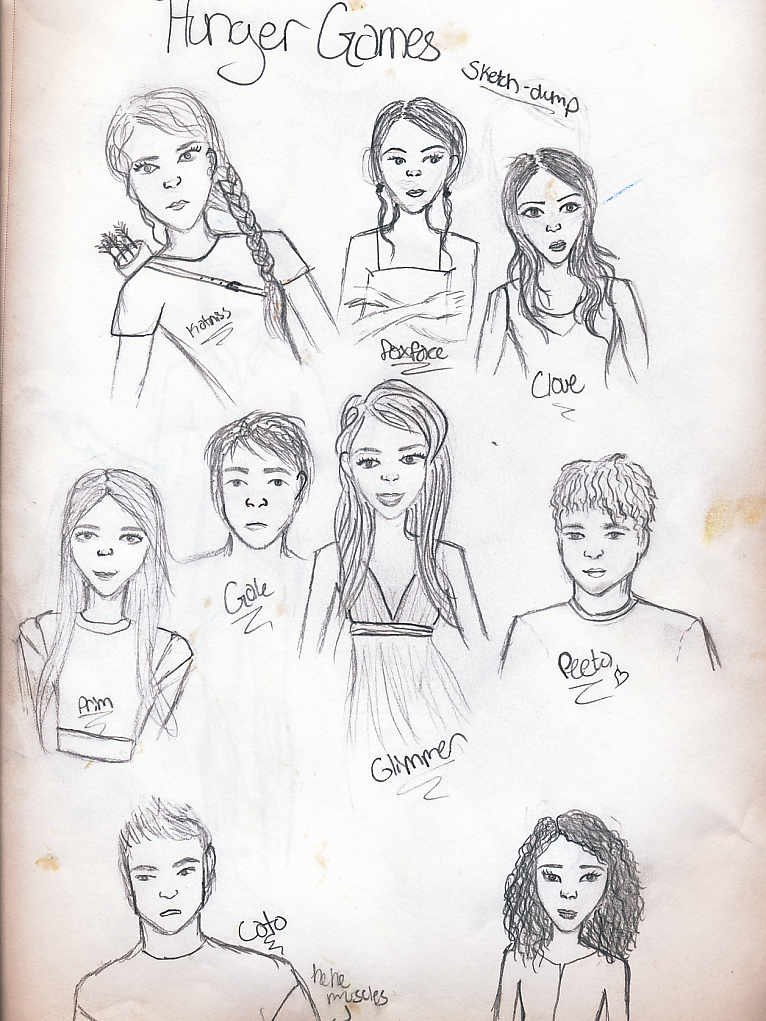 766x1021 Hunger Games Sketch Dump By Spiralwindwings2207