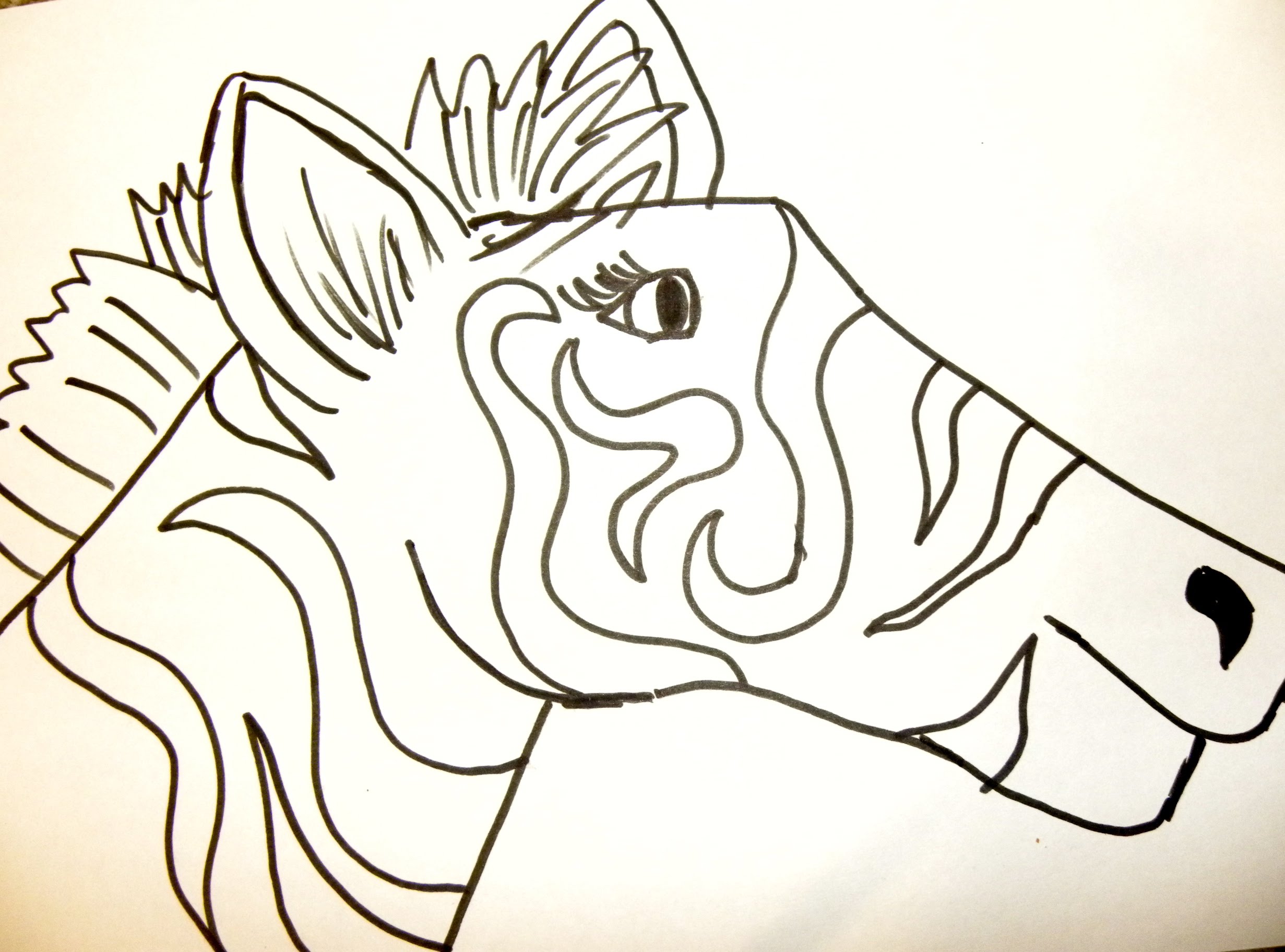 2462x1824 Kids Can Draw Zebra