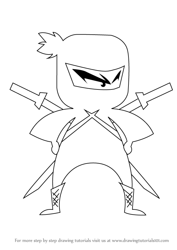 598x844 Learn How To Draw Ninja For Kids (Ninjas) Step By Step Drawing