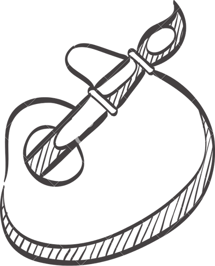 444x550 Sketch Icon Artist Painting Palette