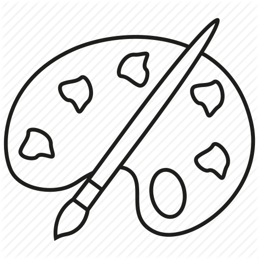 512x512 Art, Design, Drawing, Graphic, Paint, Palette, Pencil Icon Icon