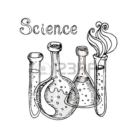 450x450 Back To School Doodle Style Science Laboratory Beakers And Test