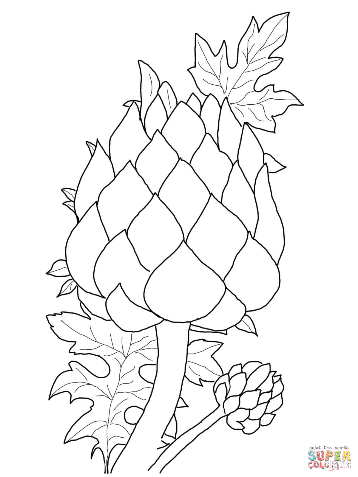 1200x1600 Artichoke Coloring Page Free Printable Coloring Pages
