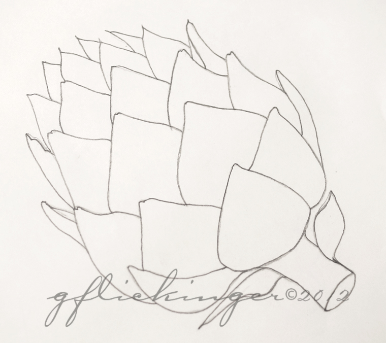 760x676 Artichoke Drawing Backyardnotes