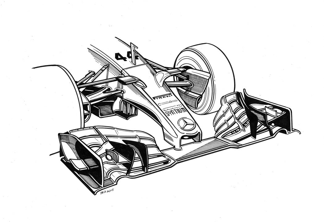 1050x720 Technical Drawings Of Mercedes 2014 2016 Cars By Paolo D'Alessio