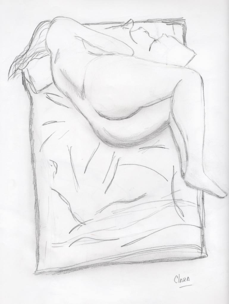 770x1020 Saatchi Art Sleeping Woman Drawing By Clara Copley