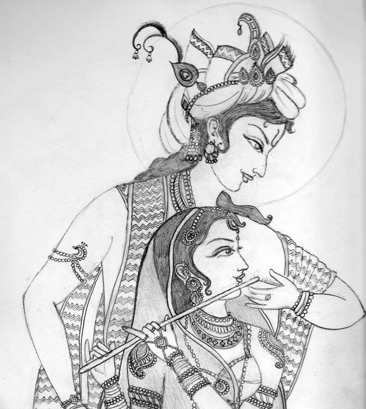736x823 Radha Krishna Drawing Drawing Skill